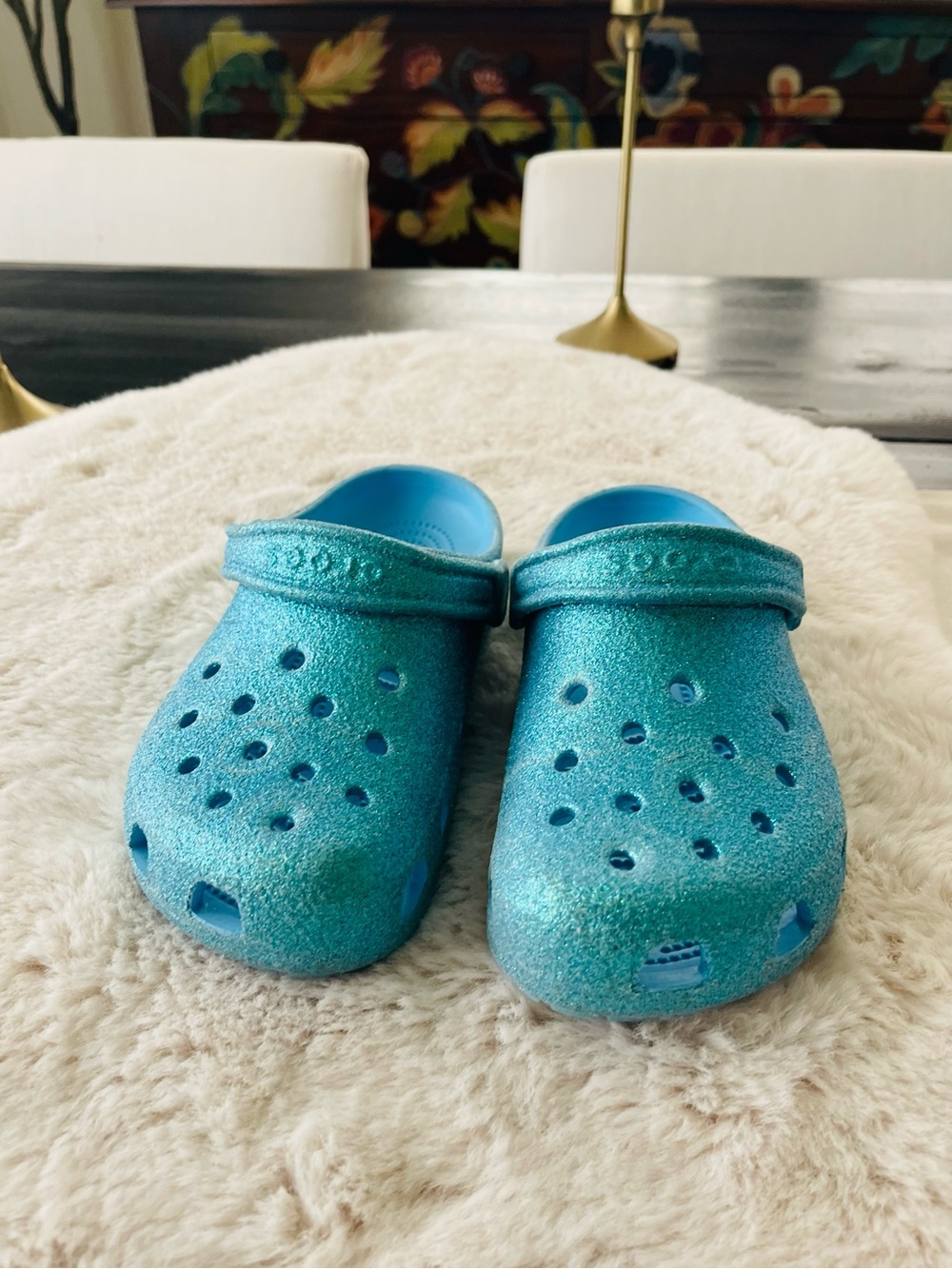 Crocs glitter shoes sz 3 youth - Picture 4 of 7